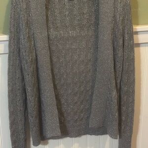 Banana Republic Shimmering Silver Cardigan